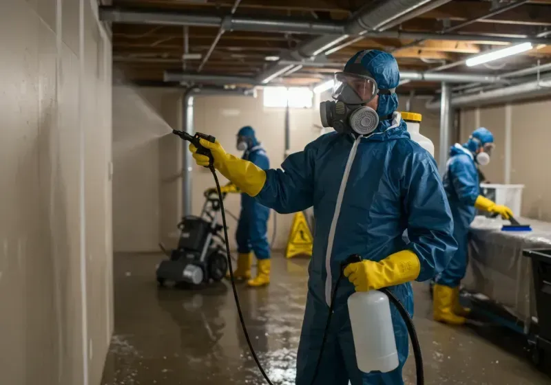 Basement Sanitization and Antimicrobial Treatment process in Woodburn, VA